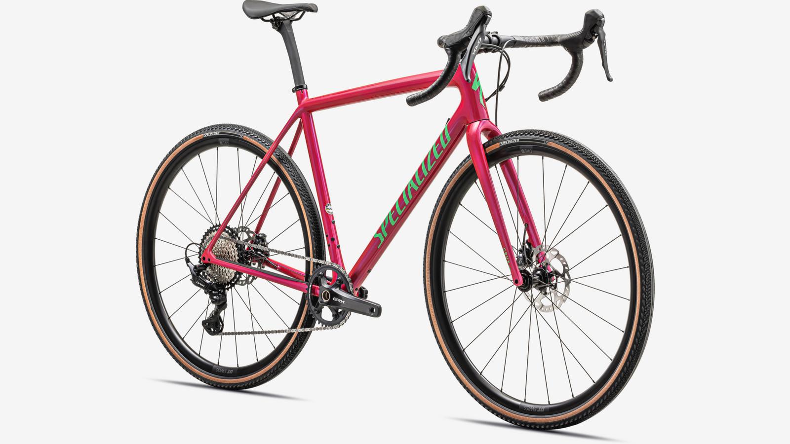 specialized gravel bike sale Specialized 2024 Crux Comp GLOSS VIVID PINK/ELECTRIC GREEN / 58