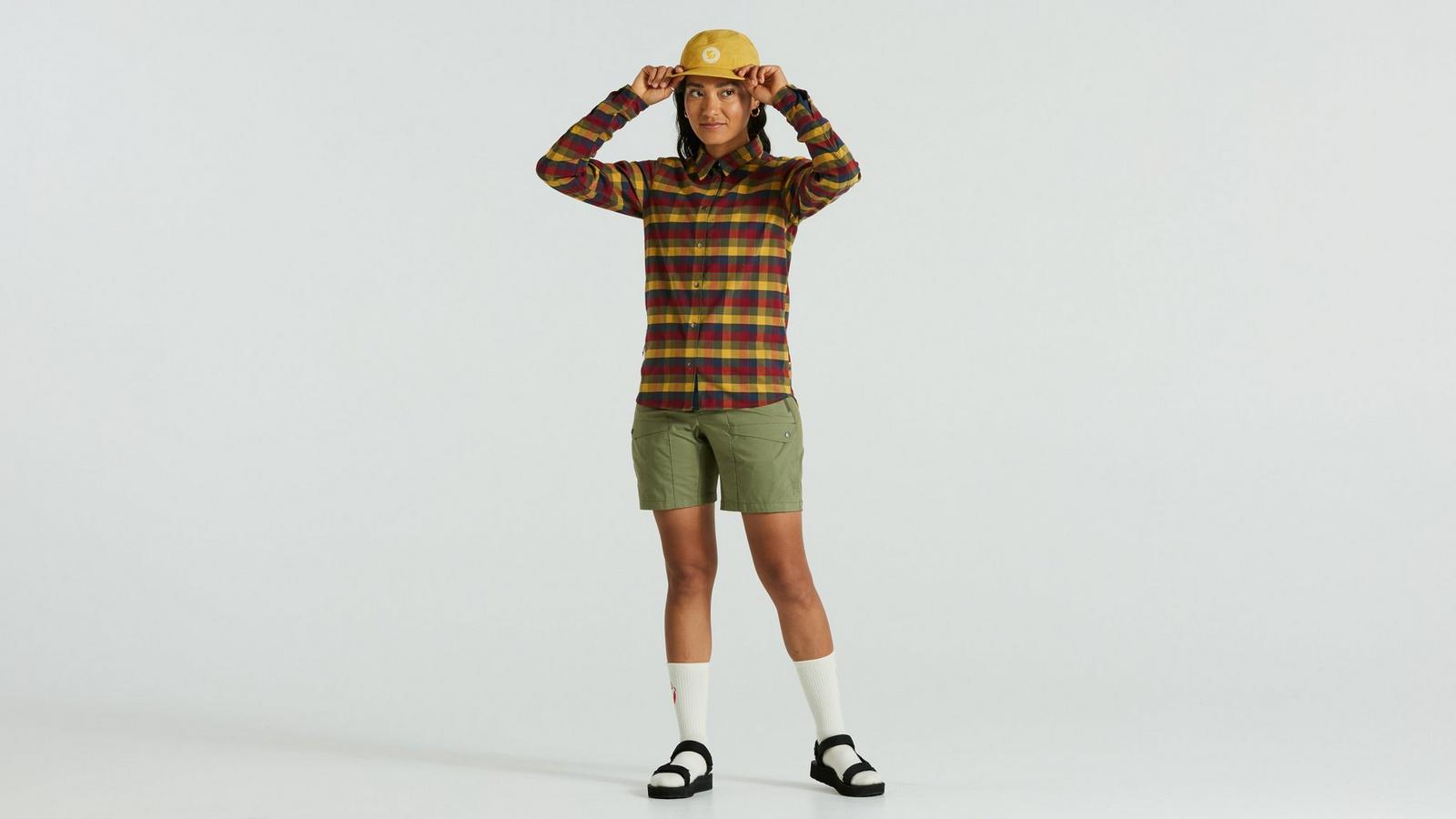 F Rider'S Flannel Shirt Ls Wmn-Flannel-Peachtree-Bikes-Atlanta